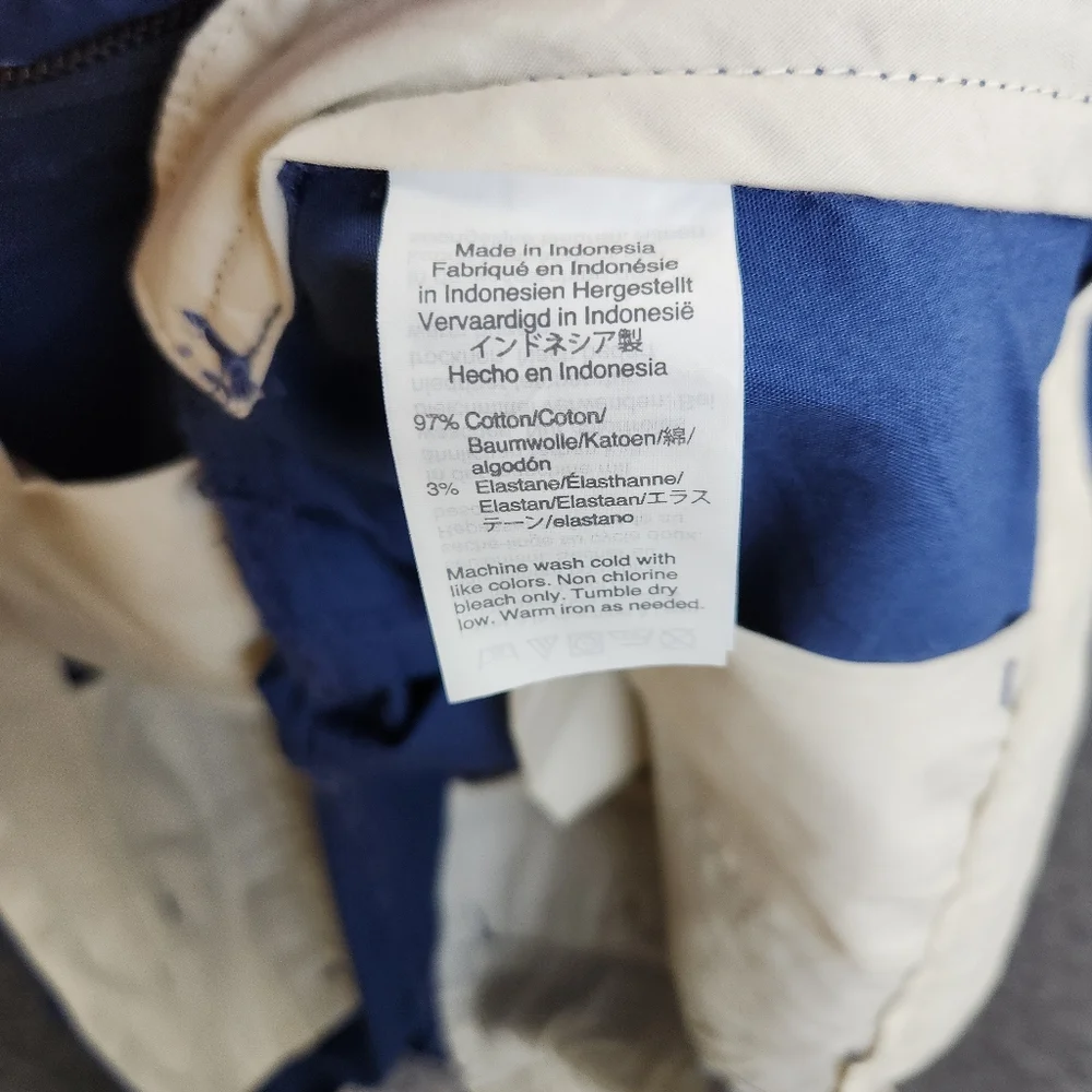 J Crew Flex Slim Pants Mens 34x34 Blue Straight Leg Stretch